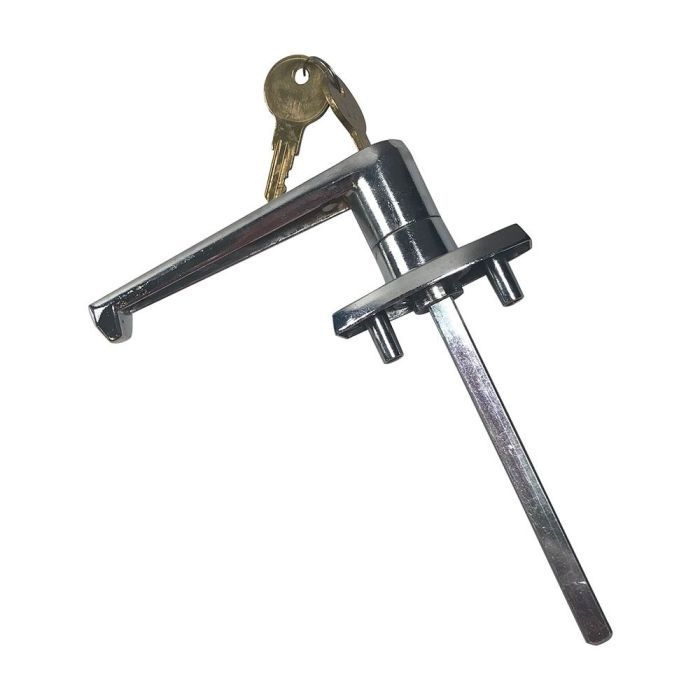 Locking L-Handle With 2 Keys Blind Mount
