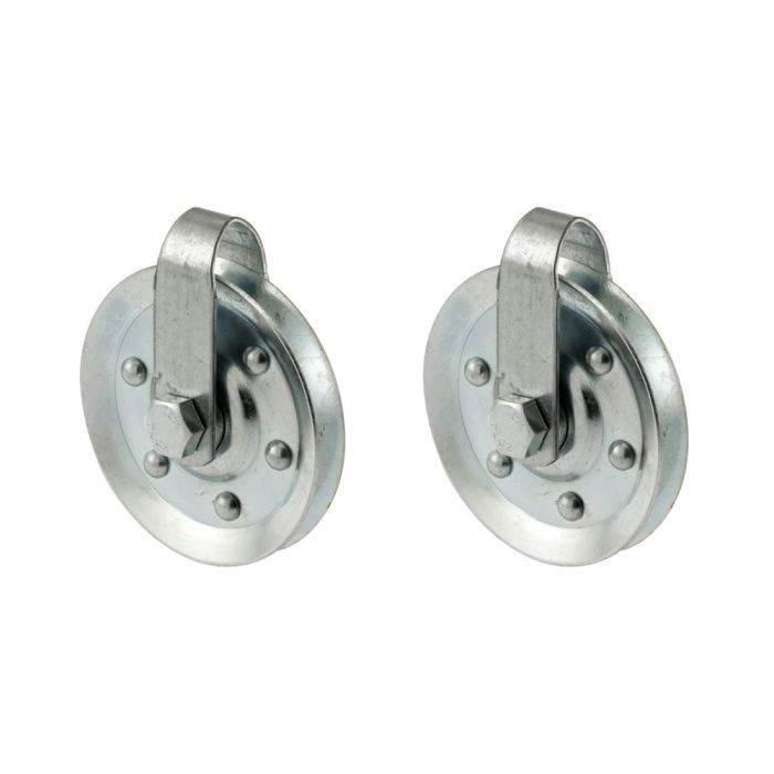 Garage Door  3 Inch Diameter Pulley with Straps and Axle Bolts (2 PACK)
