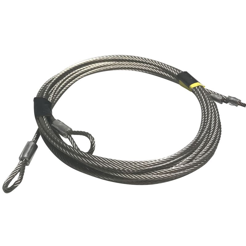 Garage Door Torsion Cables – 1/8" Pair For 8-Foot Tall Doors (Galvanized Steel, Quick Replacement)