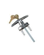 Garage Door Lock T Handle w/2 Keys - Universal Replacement