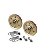 Garage Door Pulley 3" and Safety Cable Guide (2 Pack) 200 LB Load