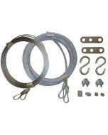 Garage Door Cable Replacement Kit. Two 3/32" x 12 Long and Two 1/8" x 12 Cables