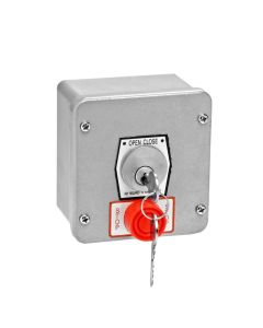 1KXS Nema 4 Exterior Tamperproof Open-Close Key Switch With Stop Button Surface Mount