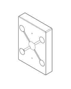 Pedestal PRO Single gang buffer plate