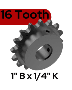 Liftmaster Sprocket 50B16T 1 In Bore 1/4 KW 2 SS