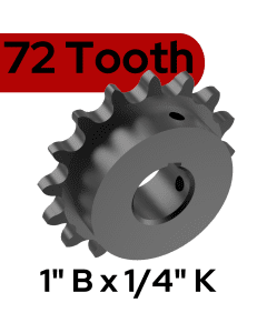 Liftmaster Sprocket 50B72T 1 In Bore 1/4 KW 2 SS