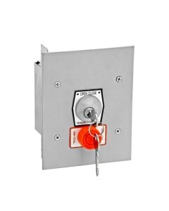 1KFSX Exterior Tamperproof Open-Close Key Switch With Stop Button Flush Mount
