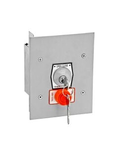 1KFSX-CC Exterior Tamperproof Open-Close Changeable Cylinder Key Switch With Stop Button Flush Mount