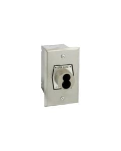 HBF-SLF Nema 1 Interior Open-Close S-Type Large Format Key Switch In Single Gang Back Box Flush Mount