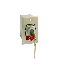 HBFS-BC Nema 1 Interior Open-Close Best Cylinder Or Equivalent Key Switch With Stop Button In Single Gang Back Box Flush Mount
