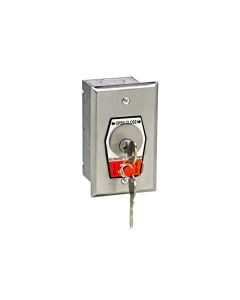 HBFSX Exterior Open-Close Key Switch With Stop Button In Single Gang Back Box Flush Mount