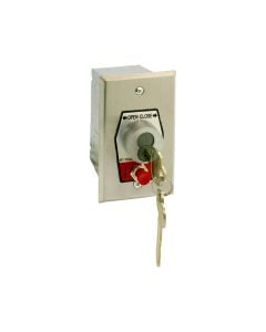 HBFSX-BC Exterior Open-Close Best Cylinder Or Equivalent Key Switch With Stop Button In Single Gang Back Box Flush Mount