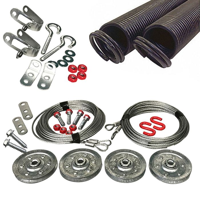 Garage Door Extension Spring PRO-KIT Double Looped for 7' High Door 25-42-140 Pounds Blue (Pair)