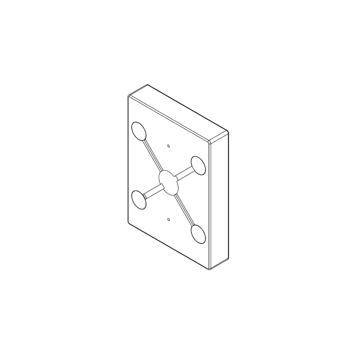 Pedestal PRO Single gang buffer plate