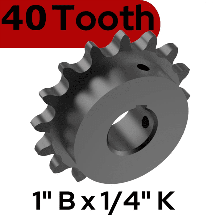 Liftmaster Sprocket 50B40,1"Bore X 1/4"Key,w/SS