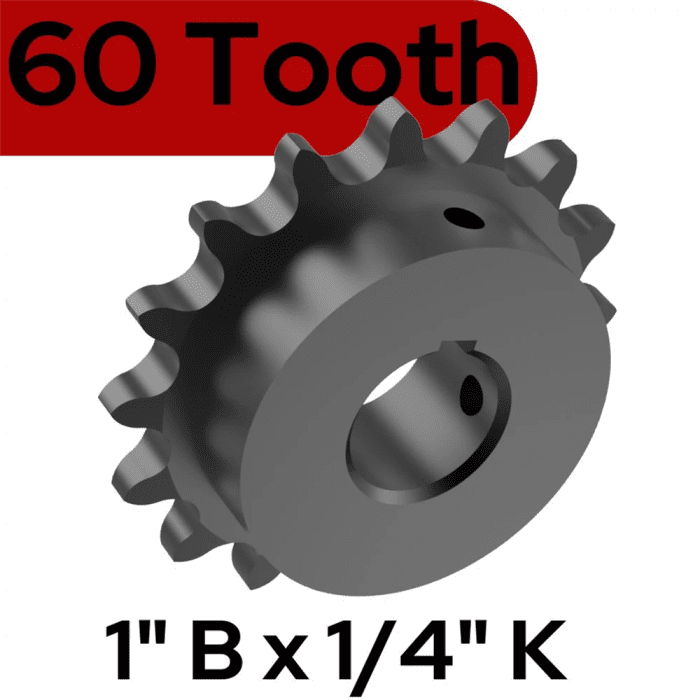Liftmaster Sprocket 50B60T 1 In Bore 1/4 KW 2 SS