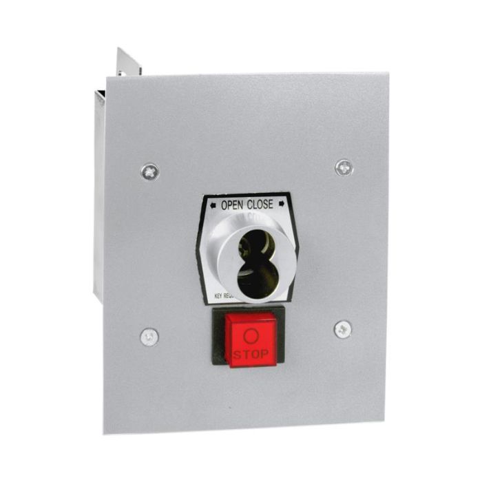 1KFS-SLF Nema 1 Interior Tamperproof Open-Close S Type Large Format Key Switch With Stop Button Flush Mount