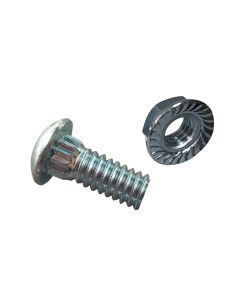Garage Door Track Bolts And Serrated Flange Nuts (1/4-20) QTY 100 Each