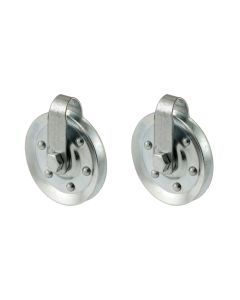 Garage Door  3 Inch Diameter Pulley with Straps and Axle Bolts (2 PACK)