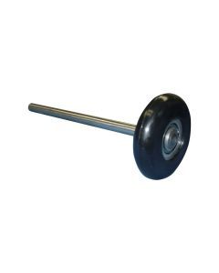 3 Inch BLACK 6203 Sealed Precision Bearings Nylon Roller (7 1/4 Inch Stainless Stem) (Sold Each)