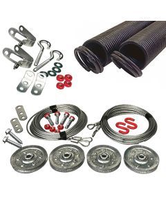 Garage Door Extension Spring PRO-KIT Double Looped for 7' High Door 25-42-110 Pounds White (Pair)