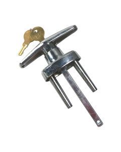 Garage Door Locking T Handle w/2 Keys (Keyed Alike)