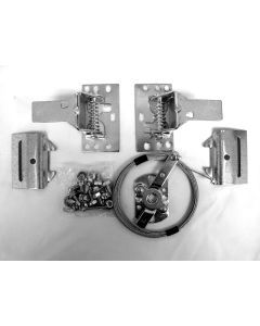 Garage Door Double Snap Latch Kit w/ 20ft Cable Latches Fasteners