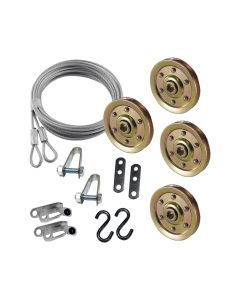 Extra Heavy Duty Garage Door Pulley 3 Inch & Safety Cable COMPLETE Set