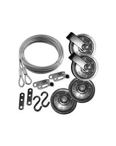 Extension Spring Pulley and Safety Cable Complete Kit