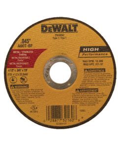 Dewalt DW8062 4-1/2 X.045 X 7/8 Metal Cutting Angle Grinder Thin Cutoff Wheel - 25 Pack