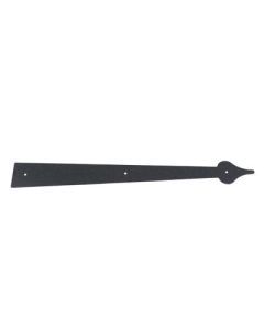 Garage Door Decorative Hardware 18 Inch Stamped Spear Hinge - Black